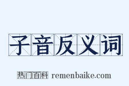 子音反义词是什么意思的图片